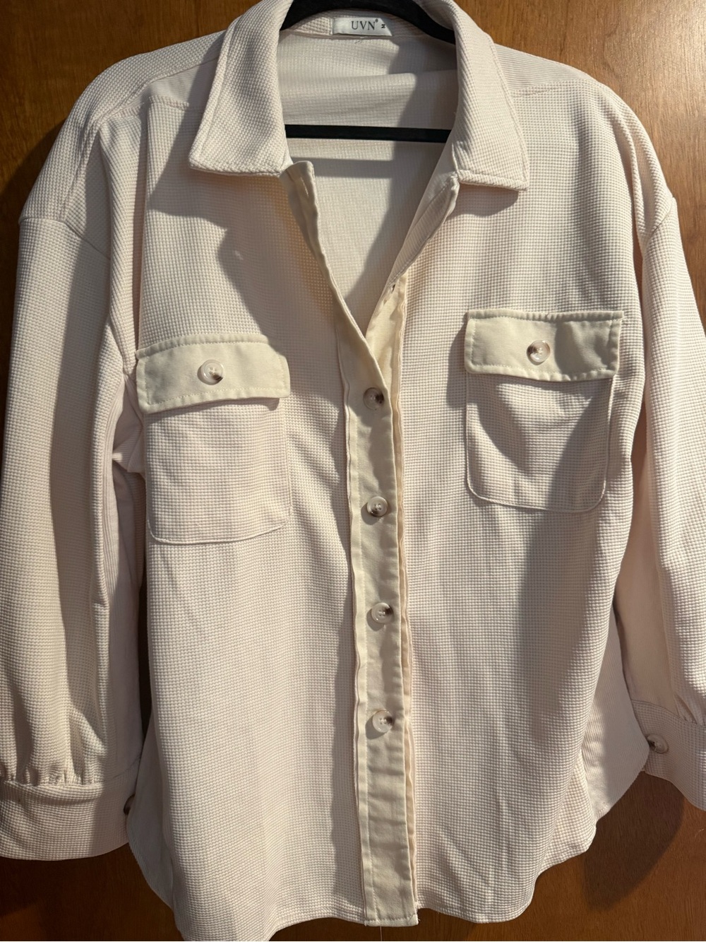 UVN Light Blush Button-Up Shirt